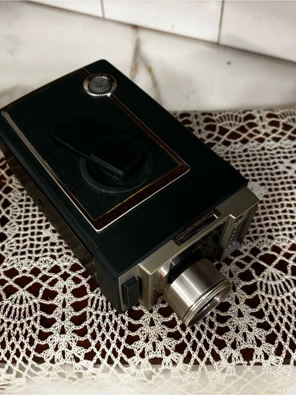 Kodak Automatic 8 Movie Camera with Yellow Box and Black Body